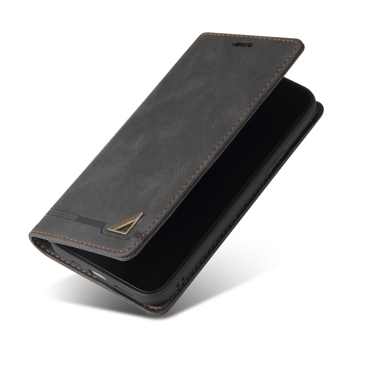For Xiaomi Redmi Note 13 5G Skin Feel Anti-theft Brush Horizontal Flip Leather Case with Holder(Black)