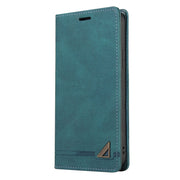For Xiaomi Redmi Note 13 Pro 5G Skin Feel Anti-theft Brush Horizontal Flip Leather Case with Holder(Blue)