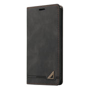 For Xiaomi Redmi Note 13 Pro+ Skin Feel Anti-theft Brush Horizontal Flip Leather Case with Holder(Black)