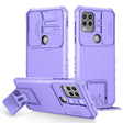 For Motorola Moto G Stylus 5G Stereoscopic Holder Sliding Camshield Phone Case(Purple) - Motorola Cases by PMC TechLife | Online Shopping South Africa | PMC TechLife