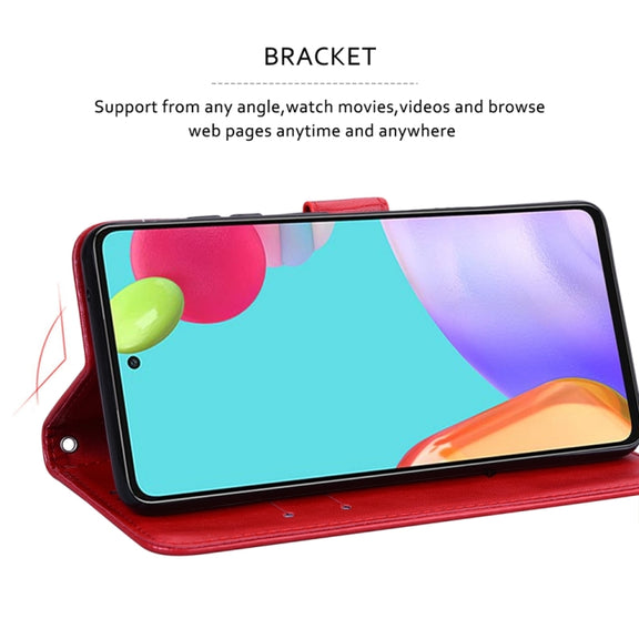 For Xiaomi Redmi Note 13 4G Rose Embossed Flip PU Leather Phone Case(Red)
