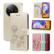 For Xiaomi Redmi A3 Rose Embossed Flip PU Leather Phone Case(Gold) - Xiaomi Cases by PMC TechLife | Online Shopping South Africa | PMC TechLife | Buy Now Pay Later Mobicred