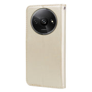 For Xiaomi Redmi A3 Rose Embossed Flip PU Leather Phone Case(Gold)