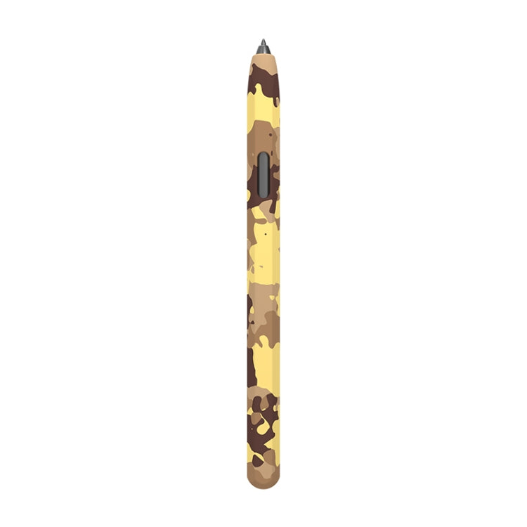 For Samsung Galaxy Tab S7 LOVE MEI Camouflage Silicone Protective Pen Case(Yellow)