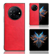 For Tecno Phantom V Fold Litchi Texture Back Cover Phone Case(Red) - Tecno Cases by PMC TechLife | Online Shopping South Africa | PMC TechLife