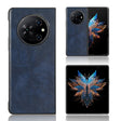 For Tecno Phantom V Fold Litchi Texture Back Cover Phone Case(Blue) - Tecno Cases by PMC TechLife | Online Shopping South Africa | PMC TechLife