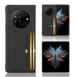 For Tecno Phantom V Fold Litchi Texture Card Slots Back Cover Phone Case(Black) - Tecno Cases by PMC TechLife | Online Shopping South Africa | PMC TechLife