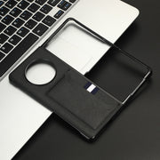 For Tecno Phantom V Fold Litchi Texture Card Slots Back Cover Phone Case(Black)
