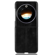 For Tecno Phantom V Flip Cow Pattern Sewing Back Cover Phone Case(Black)