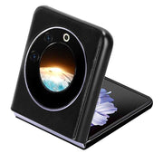 For Tecno Phantom V Flip Cow Pattern Sewing Back Cover Phone Case(Black)