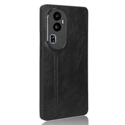 For OPPO Reno 10 Pro 5G Cow Pattern Sewing Back Cover Phone Case(Black)