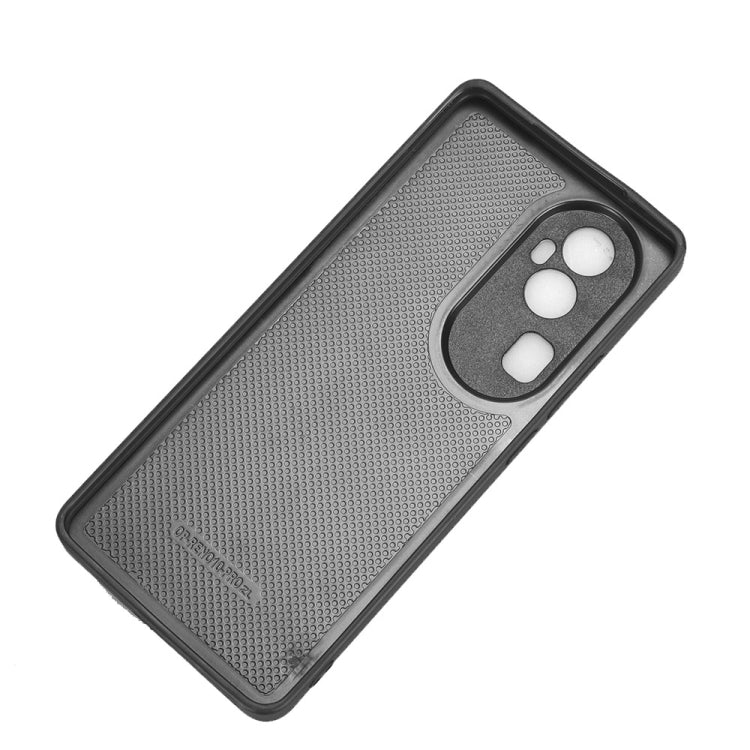 For OPPO Reno 10 Pro 5G Cow Pattern Sewing Back Cover Phone Case(Black)