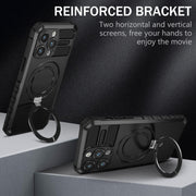 For iPhone 15 Pro Max MagSafe Magnetic Holder Phone Case(Black)