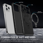 For iPhone 15 Pro Max MagSafe Magnetic Holder Phone Case(Black)