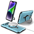 For iPhone 14 MagSafe Magnetic Holder Phone Case(Light Blue) - iPhone 14 Cases by PMC TechLife | Online Shopping South Africa | PMC TechLife
