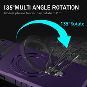 For iPhone 14 MagSafe Magnetic Holder Phone Case(Purple)