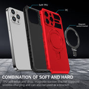 For iPhone 14 Pro MagSafe Magnetic Holder Phone Case(Red)