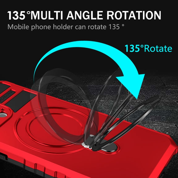 For iPhone 14 Pro MagSafe Magnetic Holder Phone Case(Red)