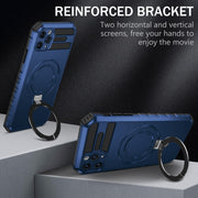For iPhone 11 Pro Max MagSafe Magnetic Holder Phone Case(Blue)