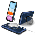 For iPhone 11 MagSafe Magnetic Holder Phone Case(Blue) - iPhone 11 Cases by PMC TechLife | Online Shopping South Africa | PMC TechLife