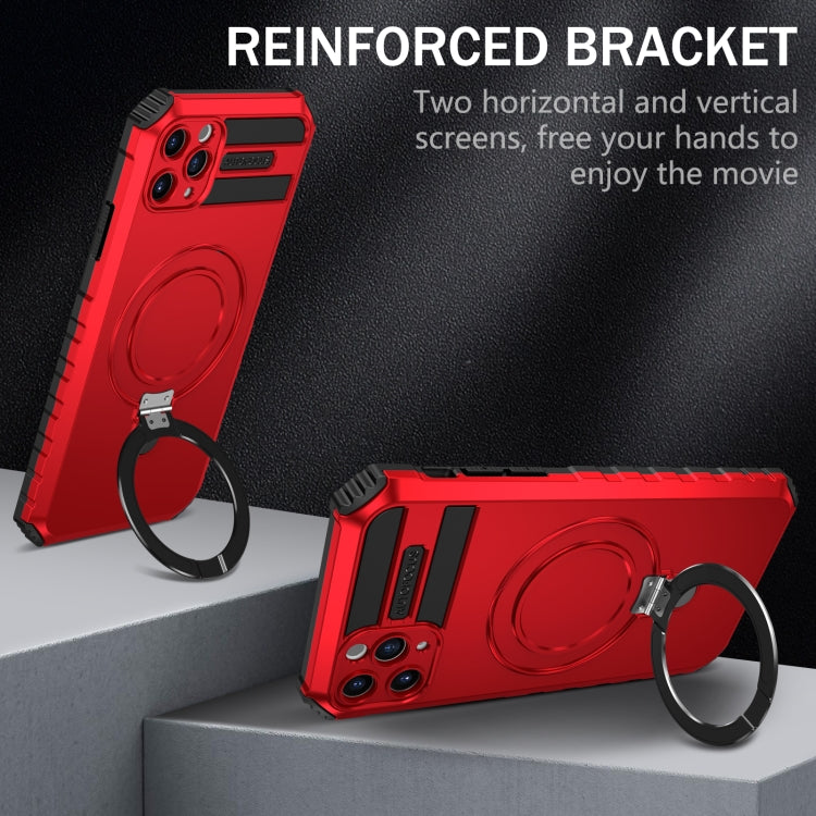 For iPhone 11 Pro MagSafe Magnetic Holder Phone Case(Red)