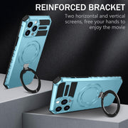 For iPhone 13 Pro MagSafe Magnetic Holder Phone Case(Light Blue)