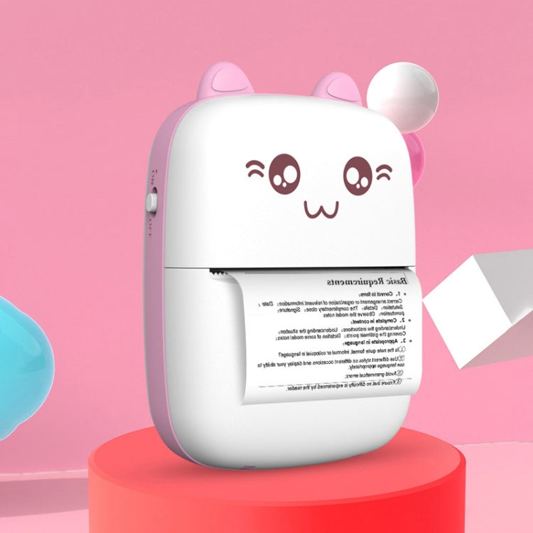 C9 Mini Bluetooth Wireless Thermal Printer With 1 Roll Paper(Pink)