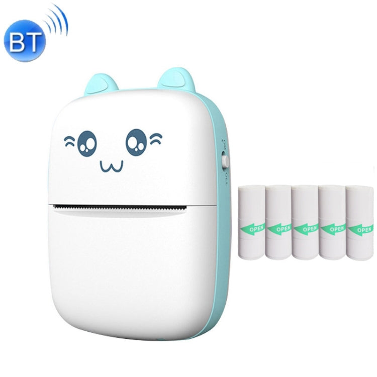 C9 Mini Bluetooth Wireless Thermal Printer With 5 Sticker Papers(Blue)