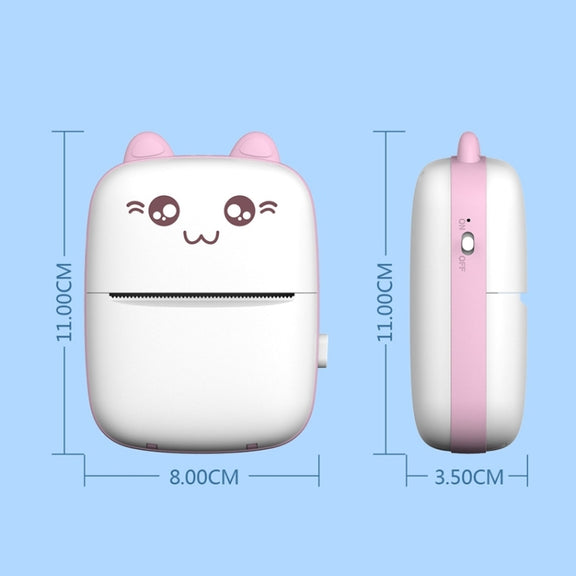 C9 Mini Bluetooth Wireless Thermal Printer With 5 Papers & 5 Sticker & 3 Color Papers(Pink)