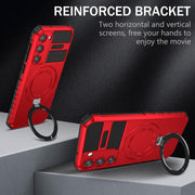 For Samsung Galaxy S23+ 5G MagSafe Magnetic Holder Phone Case(Red)