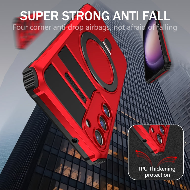 For Samsung Galaxy S23+ 5G MagSafe Magnetic Holder Phone Case(Red)