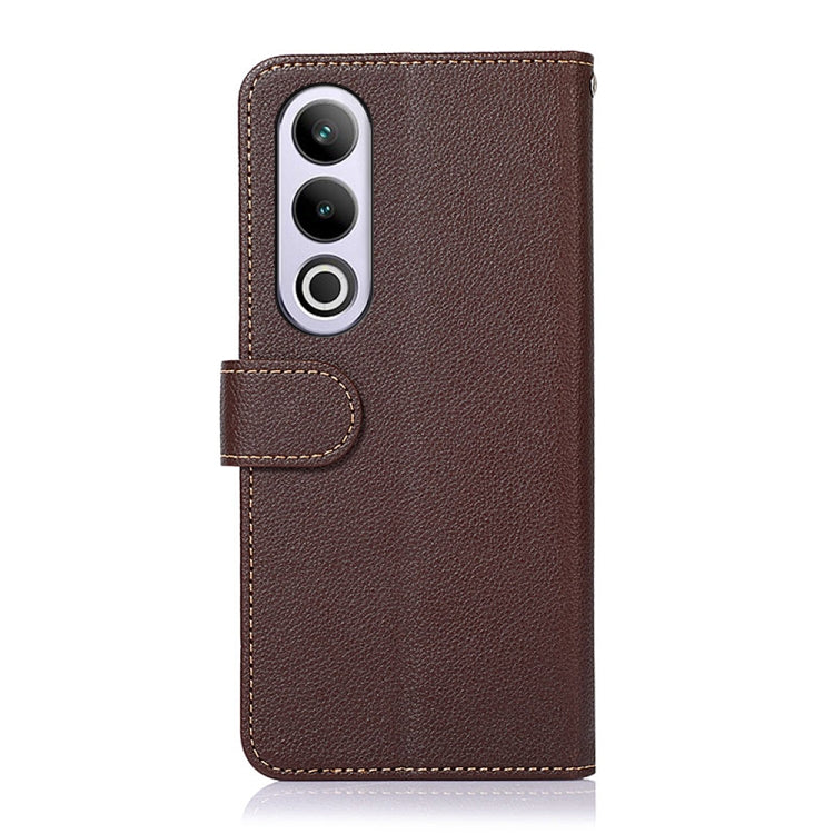 For OnePlus Nord CE4 5G Global KHAZNEH Litchi Texture Leather RFID Phone Case(Brown)