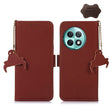 For OnePlus Ace 2 Pro Genuine Leather Magnetic RFID Leather Phone Case(Coffee) - OnePlus Cases by PMC TechLife | Online Shopping South Africa | PMC TechLife | Buy Now Pay Later Mobicred