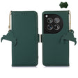 For OnePlus 12 Genuine Leather Magnetic RFID Leather Phone Case(Green) - OnePlus Cases by PMC TechLife | Online Shopping South Africa | PMC TechLife | Buy Now Pay Later Mobicred