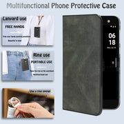 For Microsoft Surface Duo Wristband Leather Back Phone Case(Green)