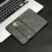 For Microsoft Surface Duo Wristband Leather Back Phone Case(Green)