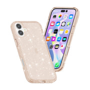 For iPhone 16 Plus Shockproof Terminator Glitter Powder Phone Case(Gold)