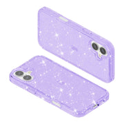 For iPhone 16 Plus Shockproof Terminator Glitter Powder Phone Case(Purple)
