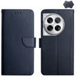 For OnePlus 12R 5G Global Genuine Leather Fingerprint-proof Flip Phone Case(Blue) - OnePlus Cases by PMC TechLife | Online Shopping South Africa | PMC TechLife | Buy Now Pay Later Mobicred