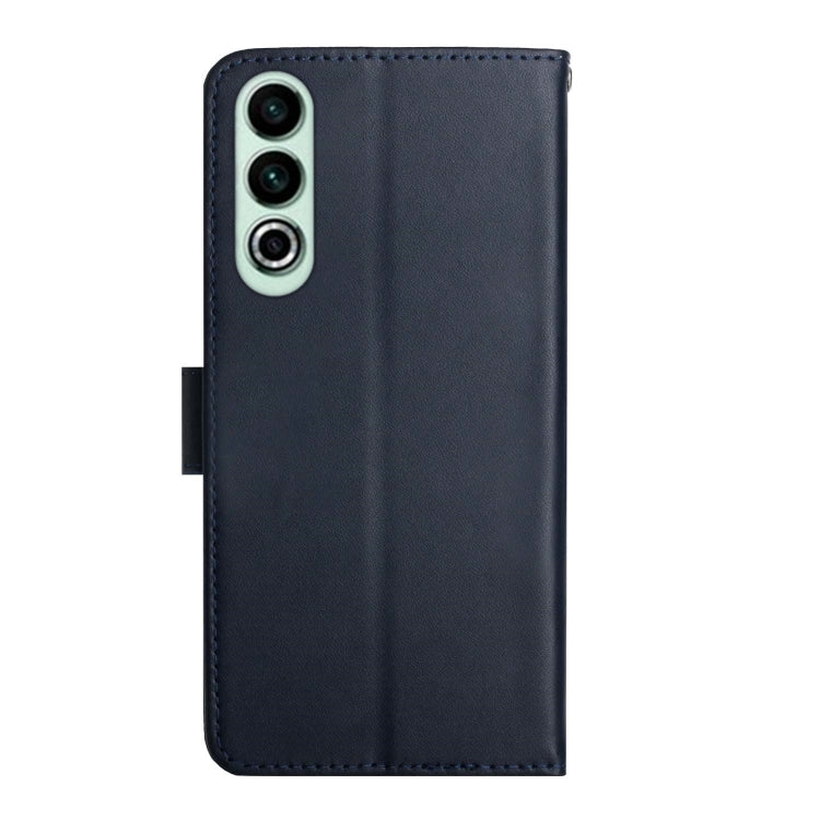 For OnePlus Nord CE4 Genuine Leather Fingerprint-proof Flip Phone Case(Blue)