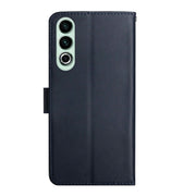 For OnePlus Nord CE4 Genuine Leather Fingerprint-proof Flip Phone Case(Blue)