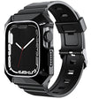 For Apple Watch Ultra 2 49mm PC Rugged Case Integrated TPU Watch Band(Black) - Watch Bands by PMC TechLife | Online Shopping South Africa | PMC TechLife | Buy Now Pay Later Mobicred