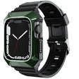 For Apple Watch Ultra 2 49mm PC Rugged Case Integrated TPU Watch Band(Green) - Watch Bands by PMC TechLife | Online Shopping South Africa | PMC TechLife | Buy Now Pay Later Mobicred
