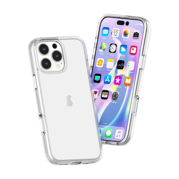 For iPhone 16 Pro Max Shockproof Terminator Transparent Phone Case(Transparent)