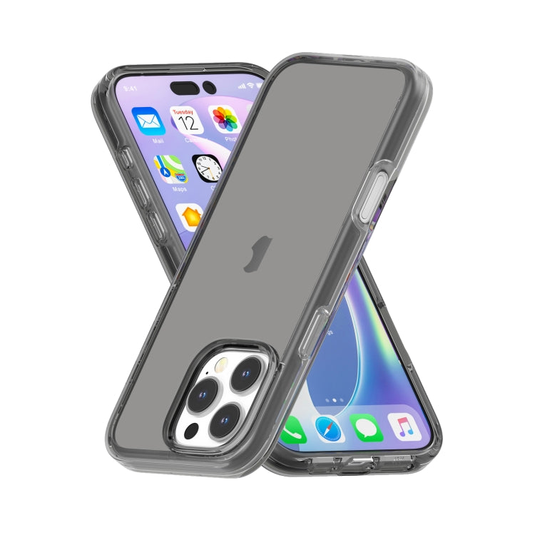 For iPhone 16 Pro Shockproof Terminator Transparent Phone Case(Grey)