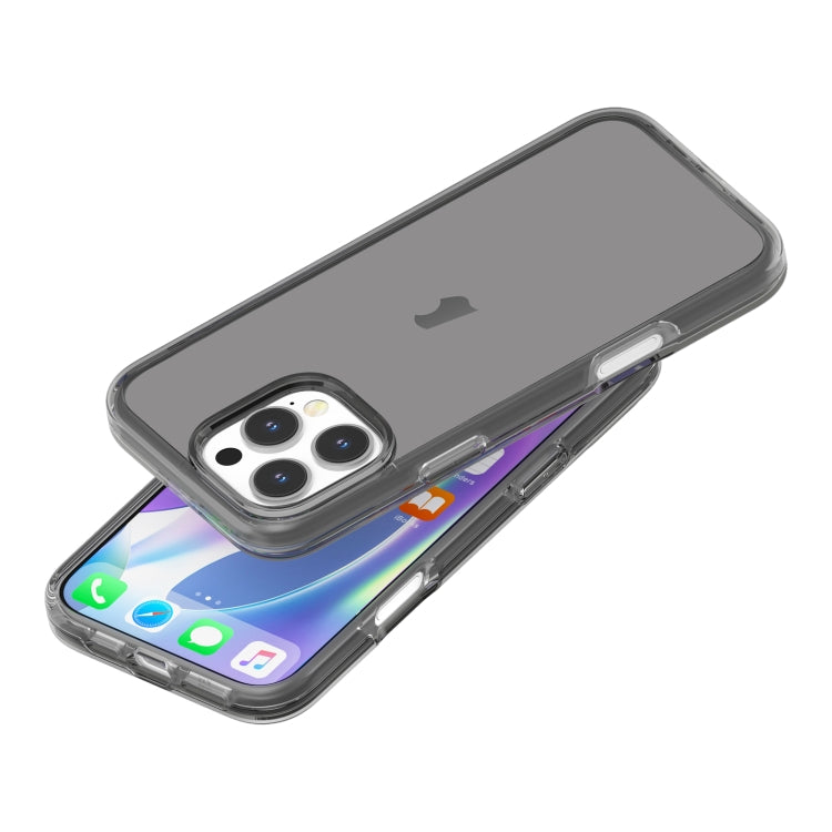 For iPhone 16 Pro Shockproof Terminator Transparent Phone Case(Grey)