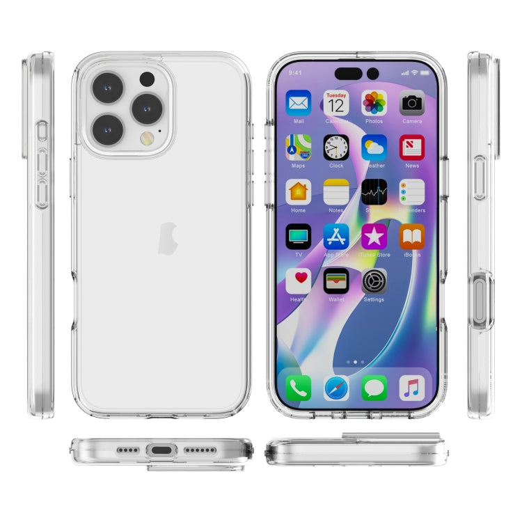 For iPhone 16 Pro Shockproof Terminator Transparent Phone Case(Transparent)