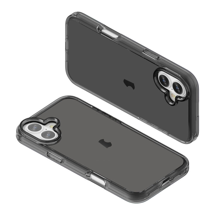 For iPhone 16 Plus Shockproof Terminator Transparent Phone Case(Grey)
