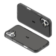 For iPhone 16 Shockproof Terminator Transparent Phone Case(Grey)