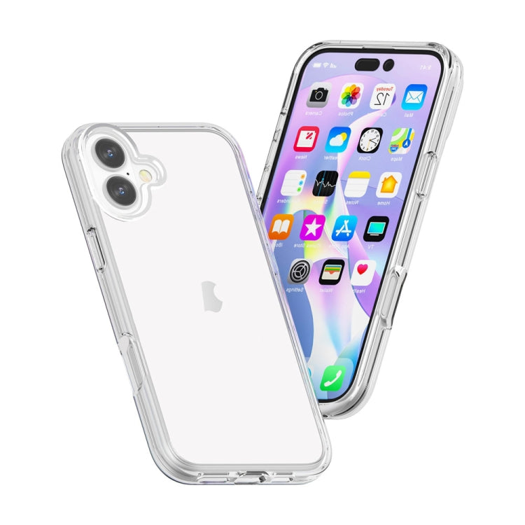 For iPhone 16 Shockproof Terminator Transparent Phone Case(Transparent)